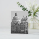 Black White Canal Venice Italië Reis Briefkaart (Staand voorkant)