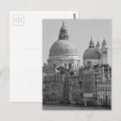 Black White Canal Venice Italië Reis Briefkaart (Voorkant / Achterkant)