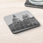 Black White Canal Venice Italië Reis Drankjes Onderzetter (Linkerzijde)