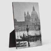 Black White Canal Venice Italië Reis Fotoplaat (Zijkant)