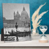 Black White Canal Venice Italië Reis Fotoplaat (Zijkant)