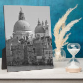 Black White Canal Venice Italië Reis Fotoplaat (Zijkant)