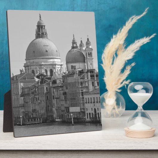Black White Canal Venice Italië Reis Fotoplaat (Zijkant)