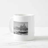 Black White Canal Venice Italië Reis Koffiemok (Voorkant links)