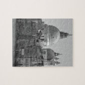 Black White Canal Venice Italië Reis Legpuzzel (Horizontaal)