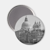 Black White Canal Venice Italië Reis Magneet (Voorkant / Achterkant)