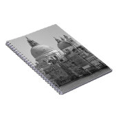 Black White Canal Venice Italië Reis Notitieboek (Rechterzijde)