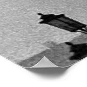 Black White Canal Venice Italië Reis Poster (Hoek)