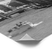 Black White Canal Venice Italië Reis Poster (Hoek)