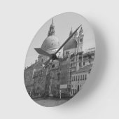 Black White Canal Venice Italië Reis Ronde Klok (Hoek)