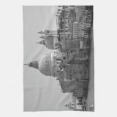 Black White Canal Venice Italië Reis Theedoek (Verticaal)