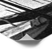 Black White Canal Venice Italië Reisposter Poster (Hoek)