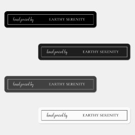 Black & White Candle Tamper-proof Seal Labels
