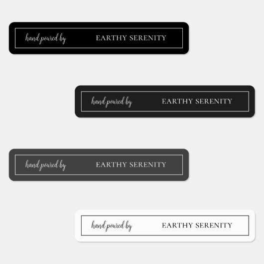 Black & White Candle Tamper-proof Seal Labels (Groep)