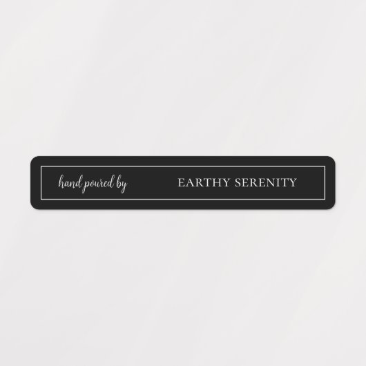 Black & White Candle Tamper-proof Seal Labels (Design 1)