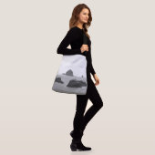 Black & White Cannon Beach Zee Stacks Groot Crossbody Tas (Op model)