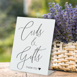 Black & White Cards & Gifts Bruiloftsfeest Reclamebord Met Voetstuk