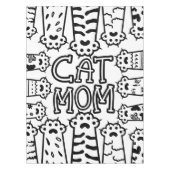 Black & White Cat Mom voor kattenliefhebbers Tafelkleed (Voorkant)
