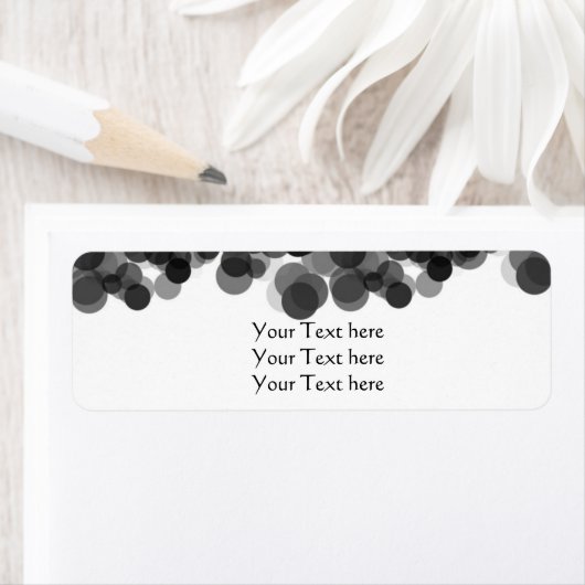 Black White Caviar Stippen Weddenschap Adresetiket Etiket (Insitu)