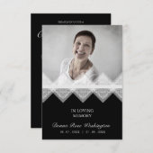 Black & White Celebration Life Funeral Lace Effect (Voorkant / Achterkant)