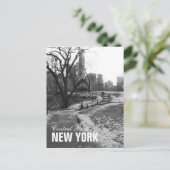 Black White Central Park New York Briefkaart (Staand voorkant)