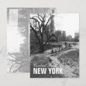 Black White Central Park New York Briefkaart (Voorkant / Achterkant)