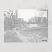 Black White Central Park New York Briefkaart (Achterkant)