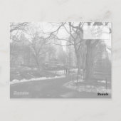 Black White Central Park New York Briefkaart (Achterkant)