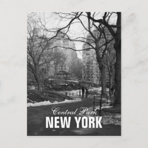 Black White Central Park New York Briefkaart
