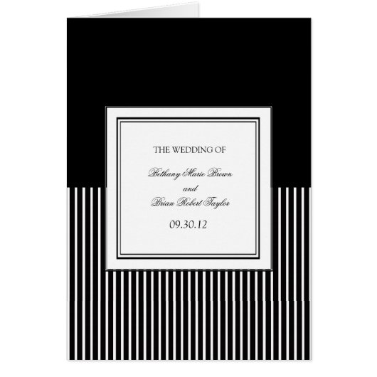 Black & White Ceremony-programma's (Voorkant)
