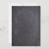 Black White Chalkboard Holly Merry Kerstparty Kaart (Achterkant)