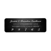 Black White Chalkboard Return Address Labels (Voorkant)