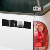 Black White Champagne Flete Glasses Festive Bumpersticker (Op Truck)