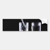 Black White Champagne Party Flute Glasses Festive Bumpersticker (Voorkant)