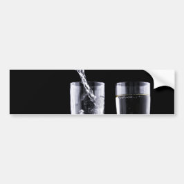 Black White Champagne Party Flute Glasses Festive Bumpersticker