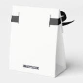 Black White Chandelier Names Date Wedding Favor Bedankdoosjes (Achterkant)