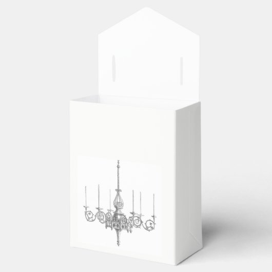 Black White Chandelier Names Date Wedding Favor Bedankdoosjes (Geopend)