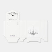 Black White Chandelier Names Date Wedding Favor Bedankdoosjes (Uitgevouwen)