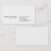 Black White Charming Professional-Visitekaartje Visitekaartje (Voorkant / Achterkant)