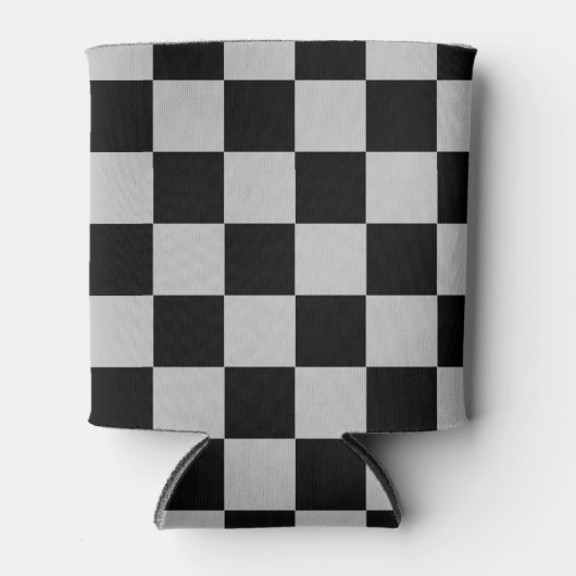 Black White Check Koelbox Blikjeskoeler (Voorkant)
