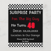 Black White Check Party uitgenodigd (Voorkant)