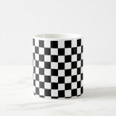 Black White Checker Box Coffee Cup Mok (Center)