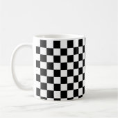 Black White Checker Box Coffee Cup Mok (Links)