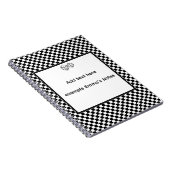 Black & White Checkerboard Notepad | Editable Pers Notitieboek (Rechterzijde)
