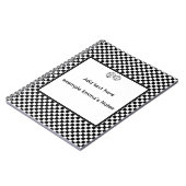 Black & White Checkerboard Notepad | Editable Pers Notitieboek (Linkerzijde)