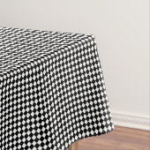 Black White Checkered Check Pattern Modern Chic Tafelkleed (Voorbeeld)