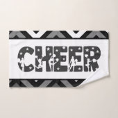Black & White Cheer Star Cheering Girl Silhouette Handdoek (Handdoek)