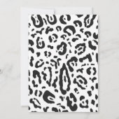 Black & White Cheetah Leopard Sweet 16 Party Kaart (Achterkant)