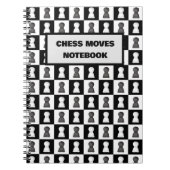 Black & White Chess Board Chess Moves Journal Notitieboek (Voorkant)