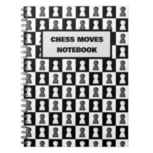 Black & White Chess Board Chess Moves Journal Notitieboek